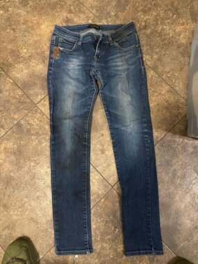 Louis Vuitton Monogram Slim Denim Jeans Blue Wash Size 28
